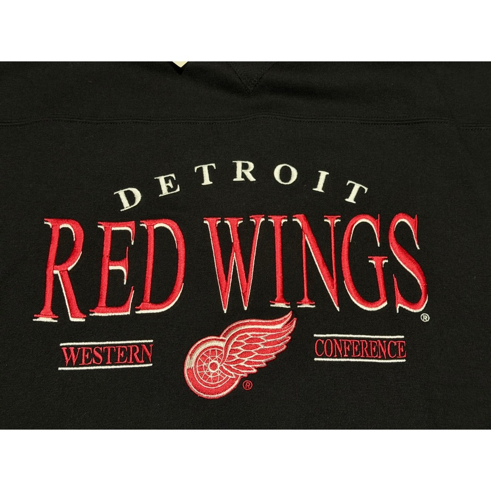 NWT Lee Sport Detroit Red Wings Sweatshirt Mens XL Black NHL Western Conference - Picture 4 of 5